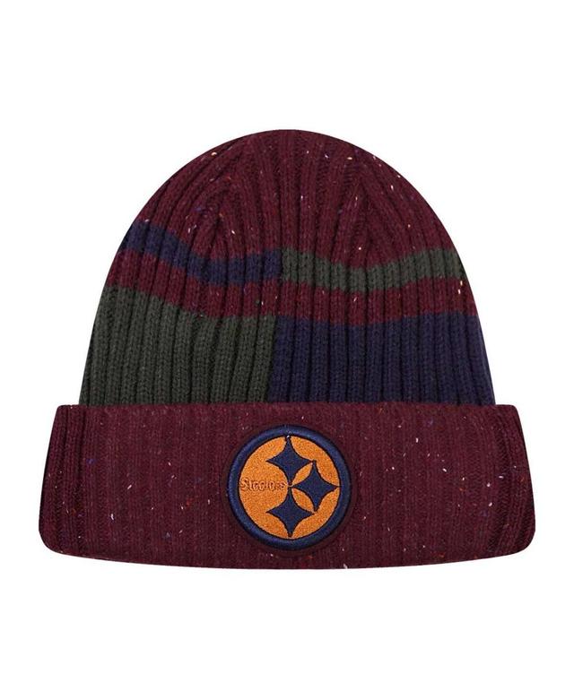 Mens Pro Standard Burgundy Pittsburgh Steelers Speckled Cuffed Knit Hat Product Image