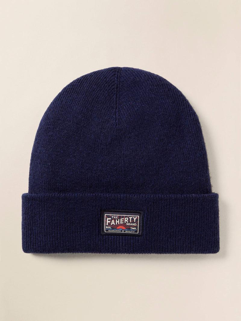 Faherty Logo Beanie - Navy Product Image