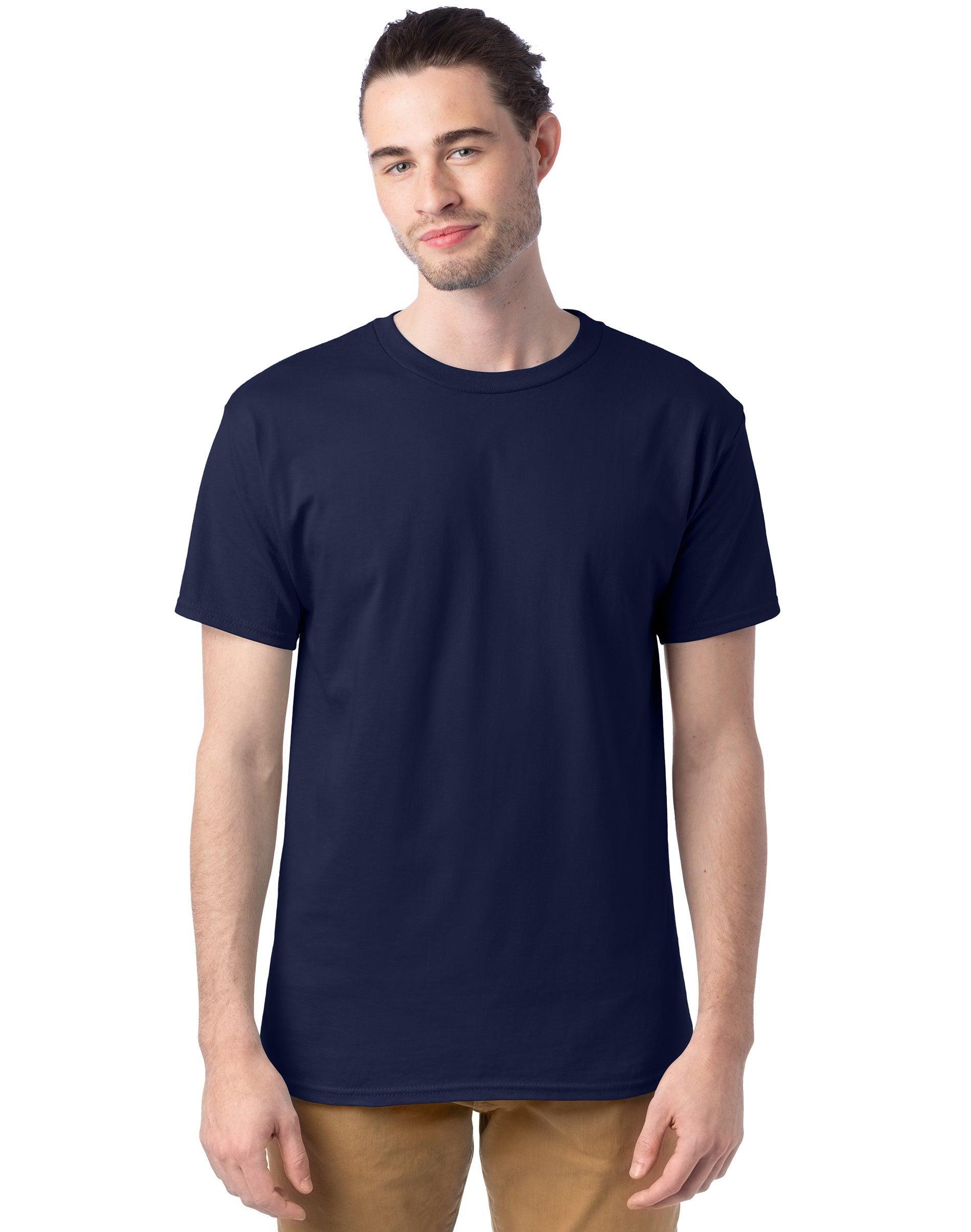 Mens Hanes Essentials 4-Pack Cotton T-Shirt Product Image