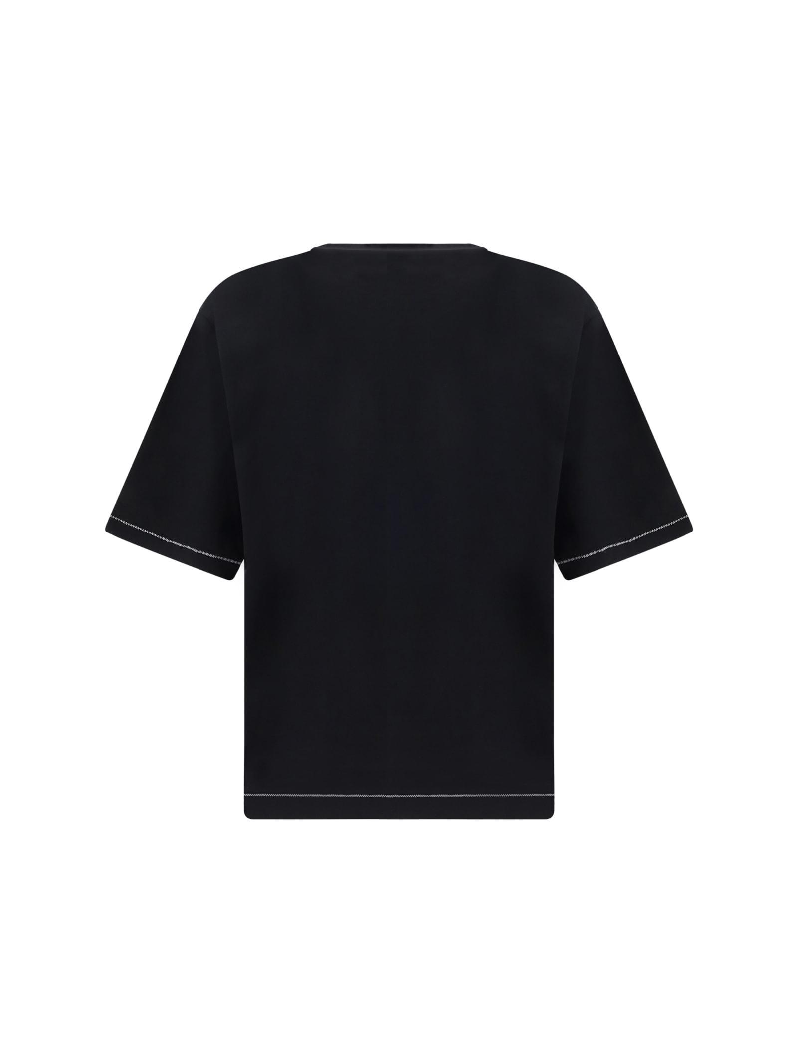 Logo-print Cotton T-shirt In Nero Product Image