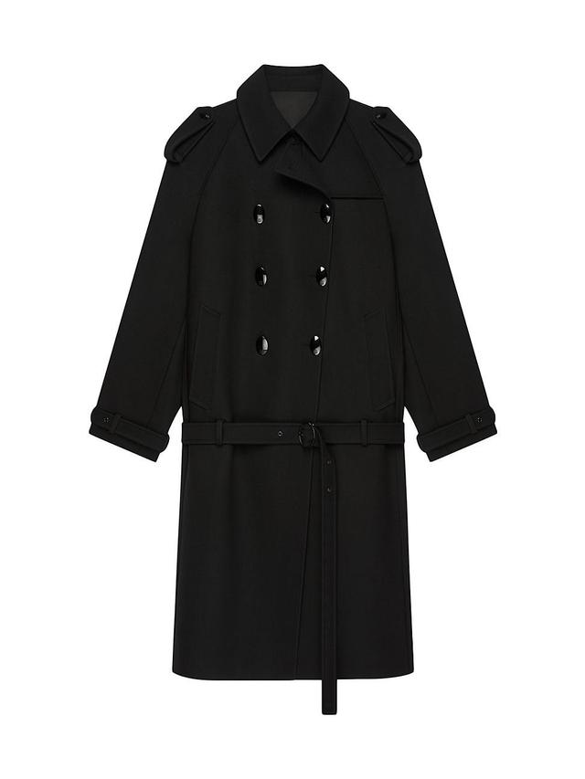 Womens Oversized Trench-Coat in Wool Product Image