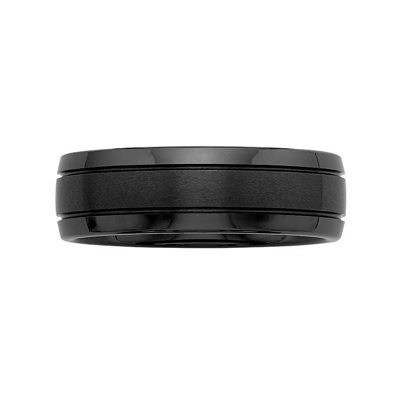 Boston Bay Diamonds Mens Black Ceramic Multirow Wedding Band Product Image