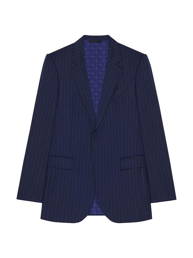 Mens Slim Fit Striped Jacket in Wool Product Image