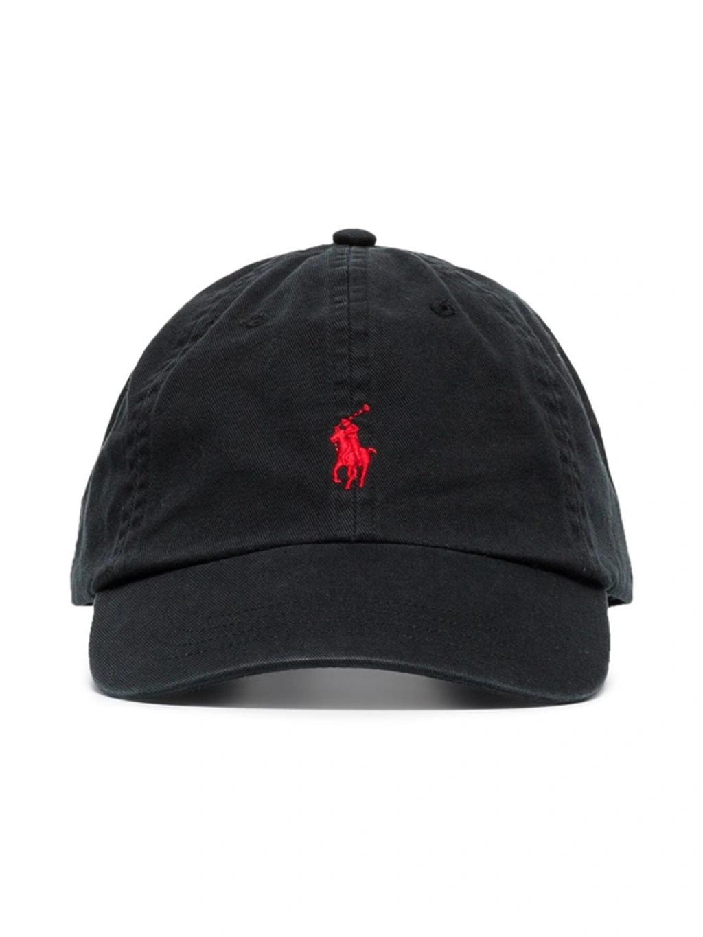 POLO RALPH LAUREN Logo-embroidered Cotton Cap In Black Product Image