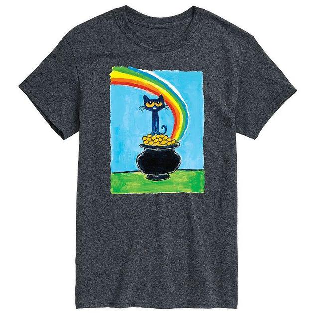 Big & Tall Pete The Cat Pot Of Gold Tee, Mens Grey Product Image