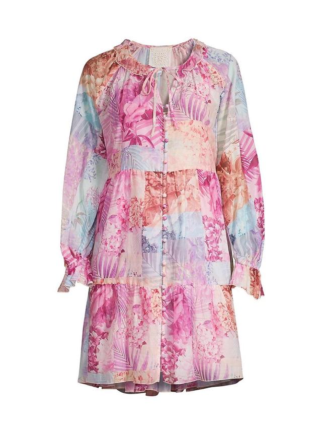 Womens Etta Silk Floral Minidress Product Image