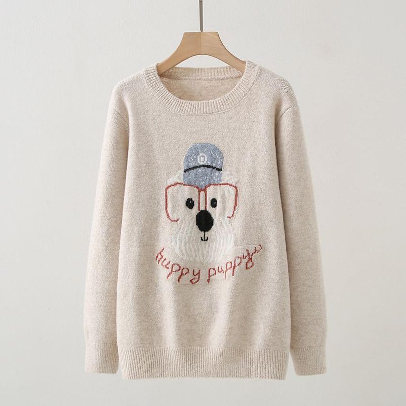 Crewneck Dog Face Sweater Product Image