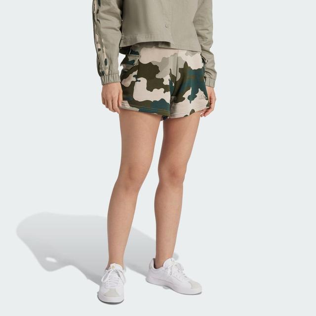 Essentials 3-Stripes Camo-Print Cargo Shorts Product Image