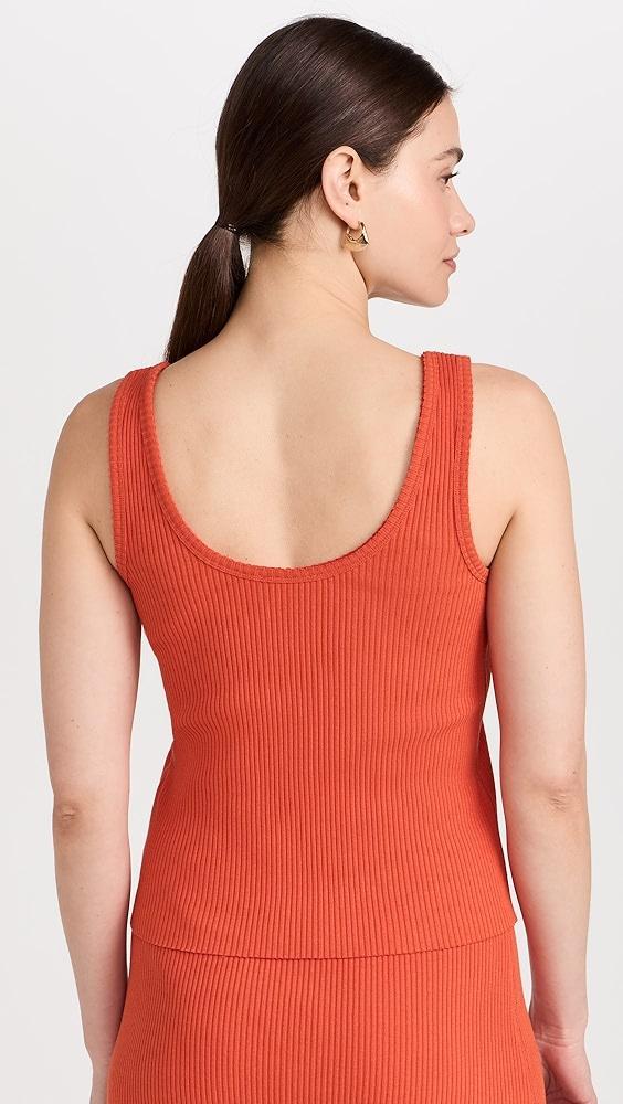 Vince Scoop Neck Rib Tank | Shopbop Product Image