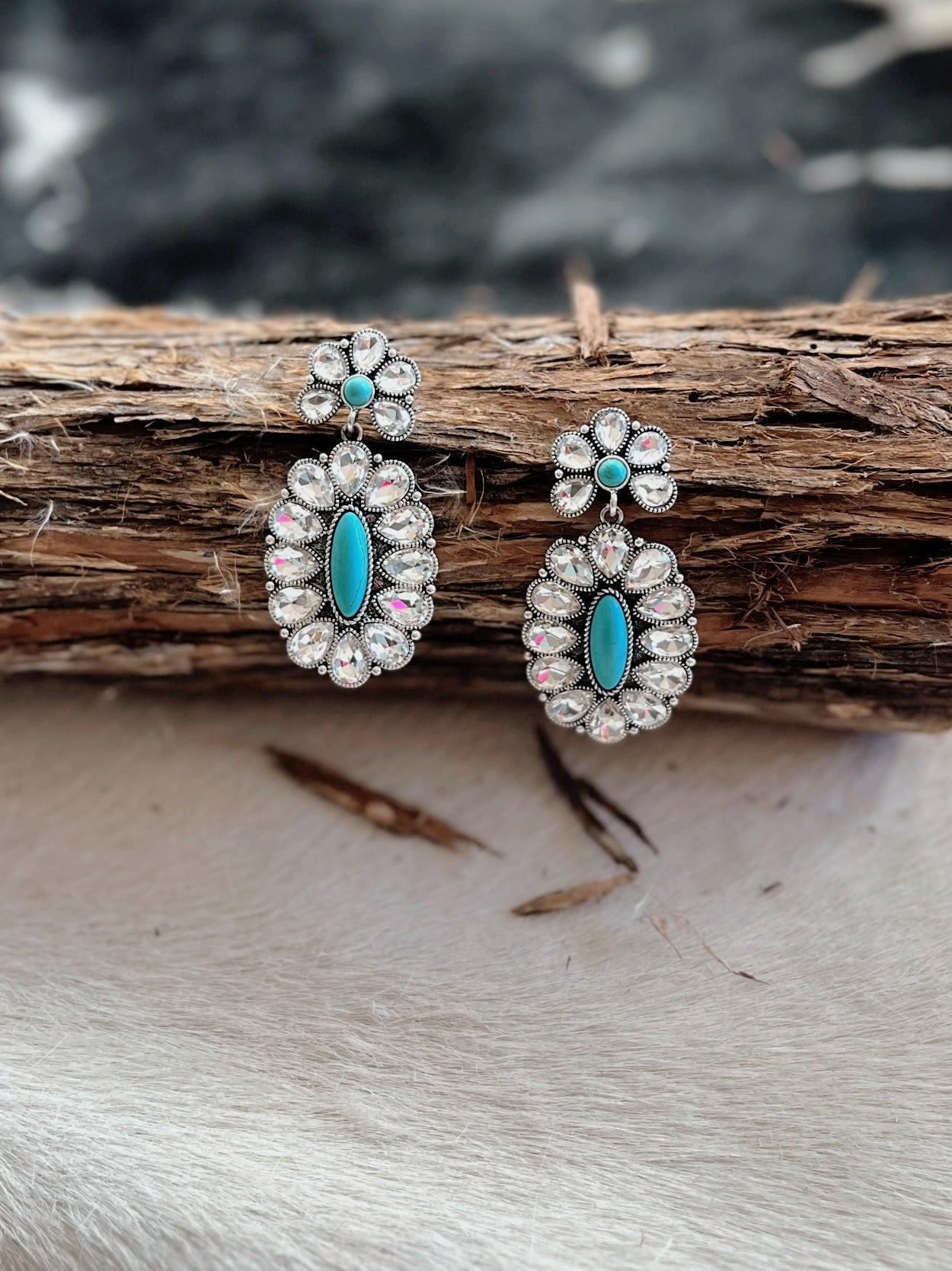 Crown Rhinestone Jewel of the Rodeo Earrings-2 Designs Product Image