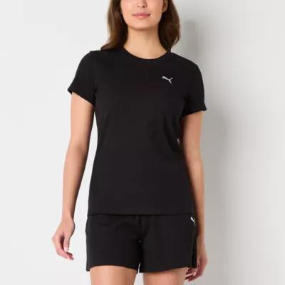 PUMA Womens Crew Neck Short Sleeve Rib T-Shirt Product Image