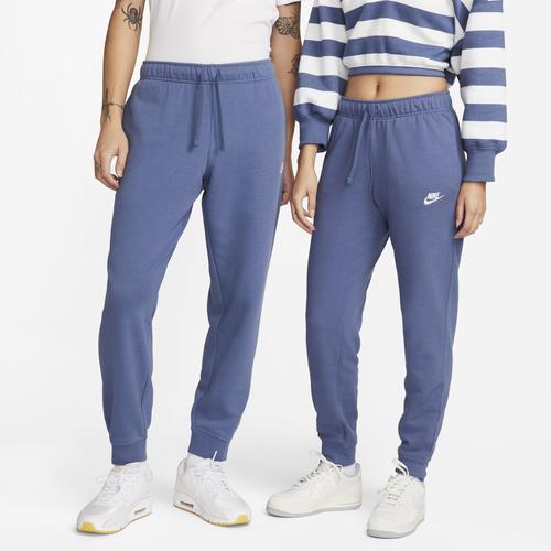 Nike Womens Nike NSW Club Fleece MR Pants - Womens White/Diffused Blue Product Image