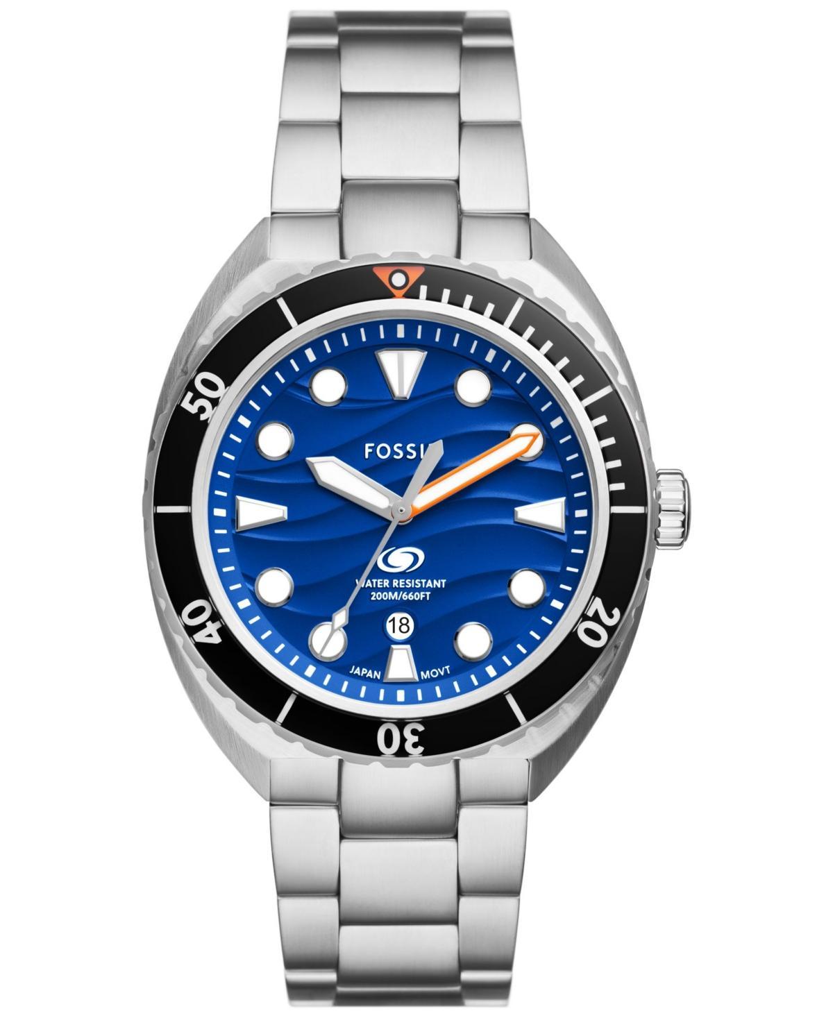 Fossil Mens Breaker Three-Hand Date Stainless Steel Bracelet Watch Product Image