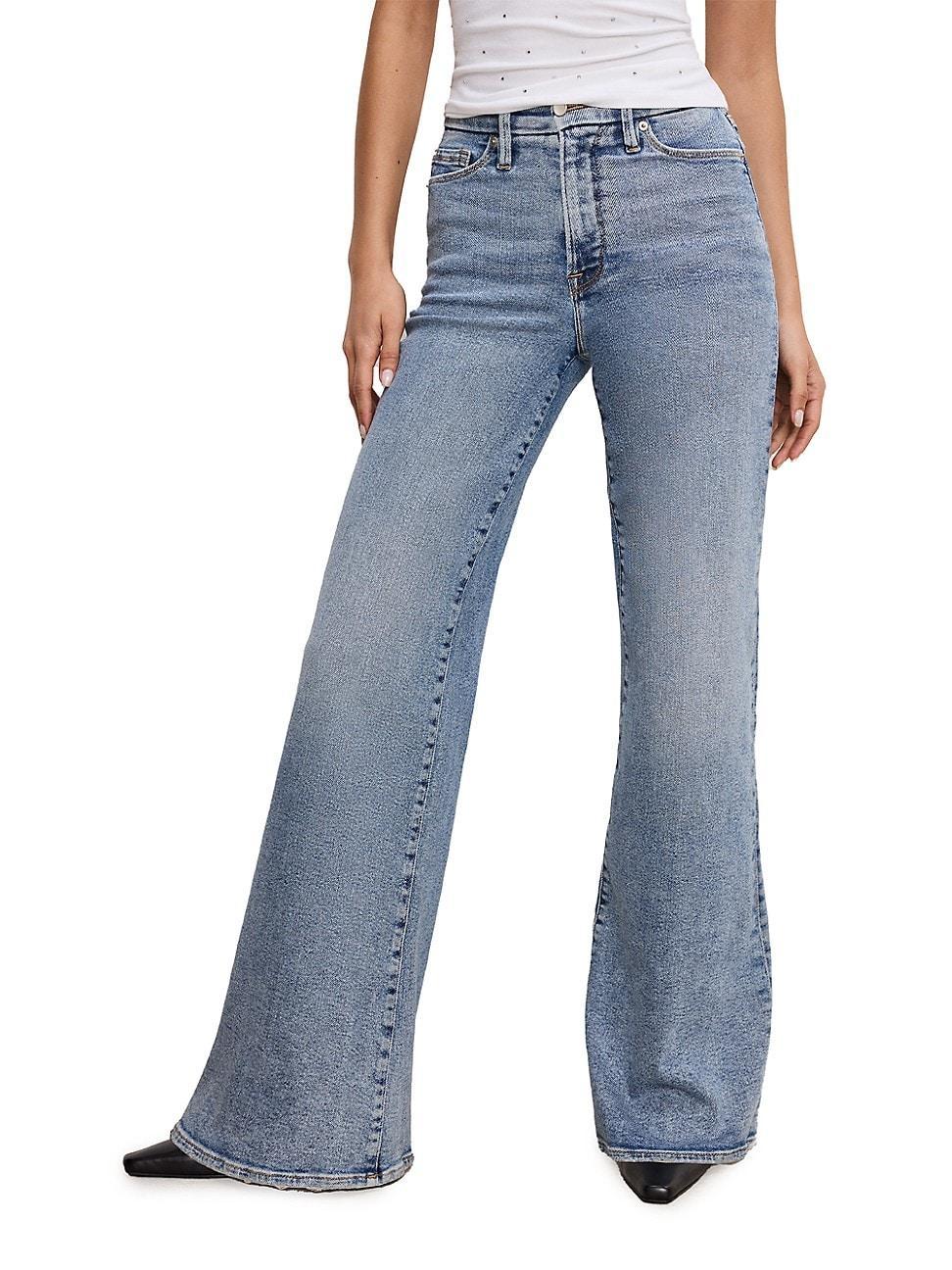 Womens Good Waist HIgh-Rise Palazzo Jeans Product Image