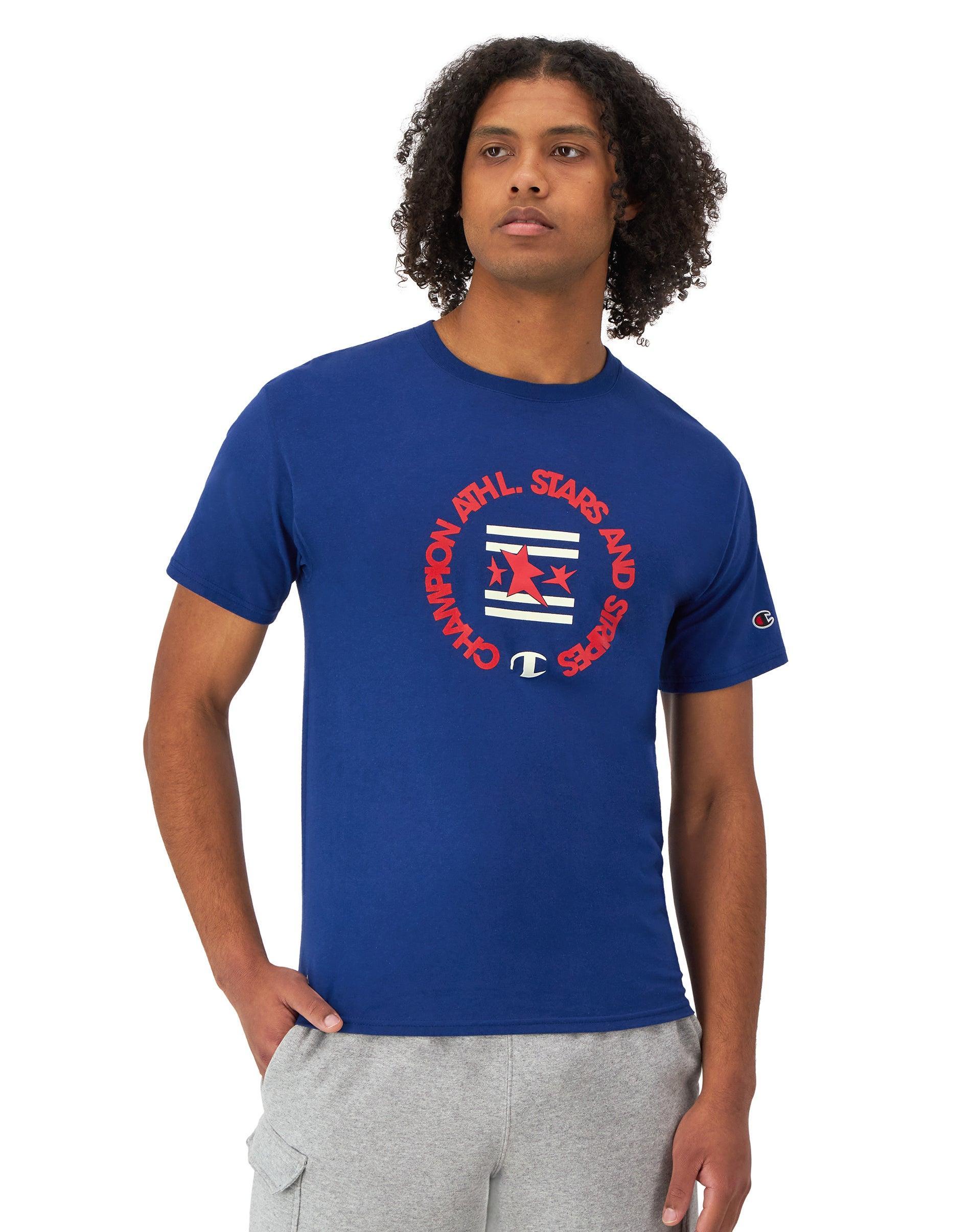 Mens Classic Graphic T-Shirt, Champion Athletic Stars & Stripes Jewel Sapphire XL Product Image