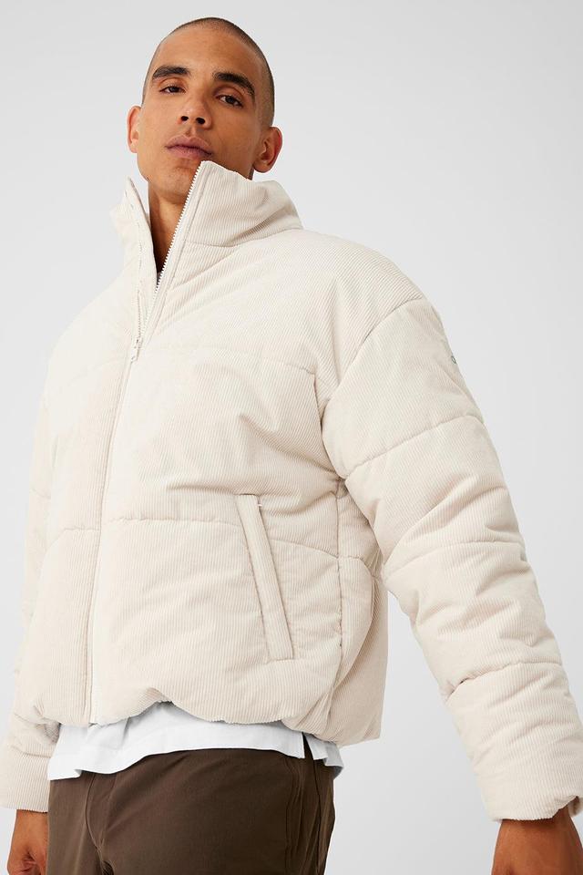 Corduroy Stage Puffer Jacket Beige Product Image