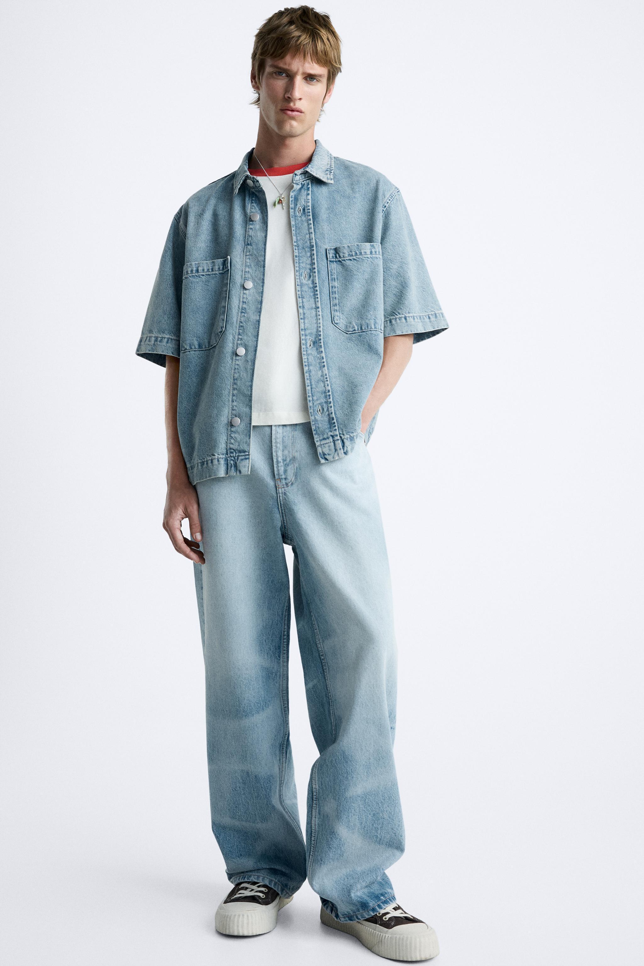 BOXY FIT DENIM SHIRT Product Image