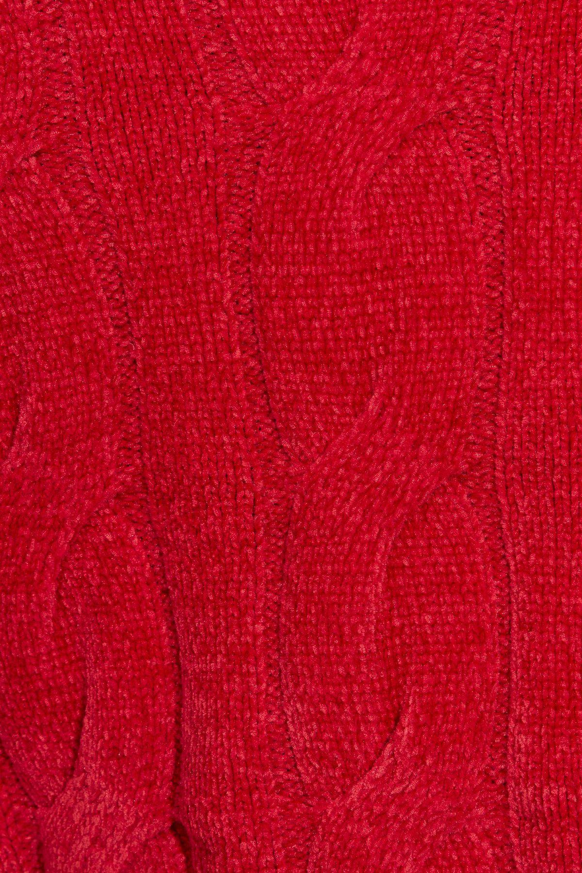 Cropped Cable Crewneck Sweater Product Image