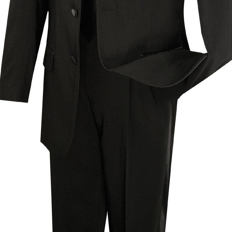 Men's Tuxedo Regular Fit Collection With Tails 3 Piece In Black Product Image