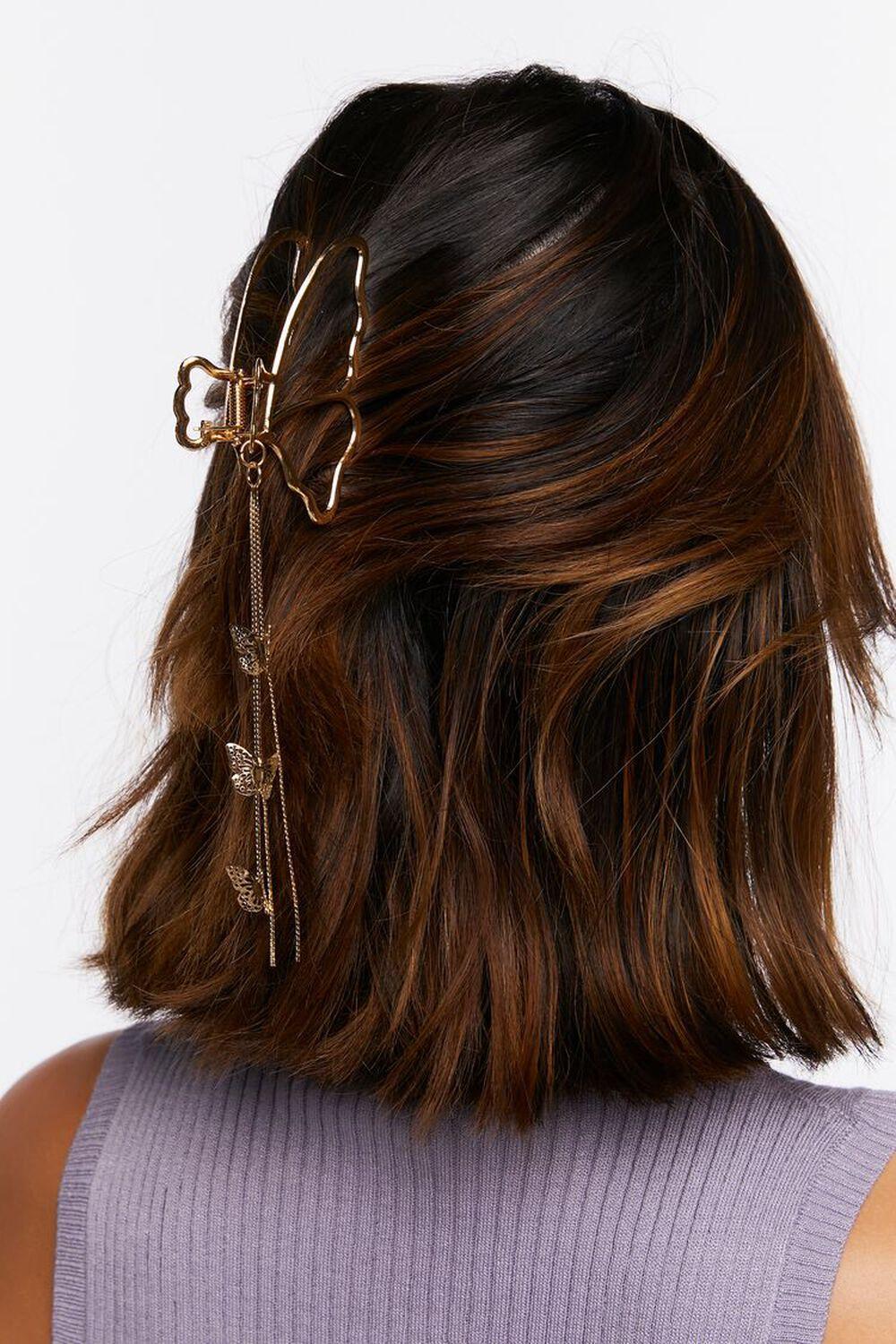 Dangling Butterfly Claw Hair Clip | Forever 21 Product Image