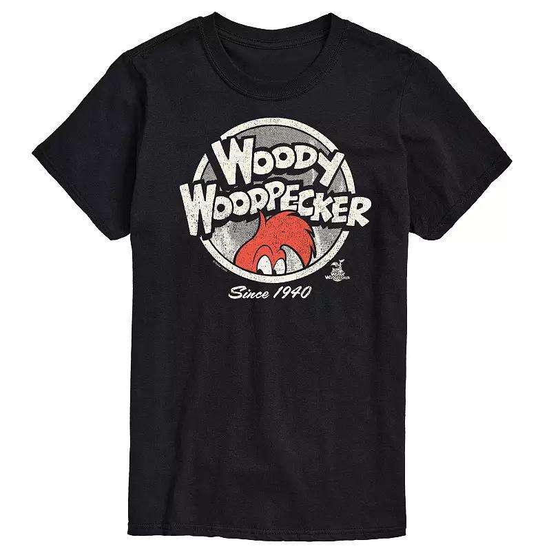 Mens Woody Woodpecker Vintage Logo Graphic Tee Product Image