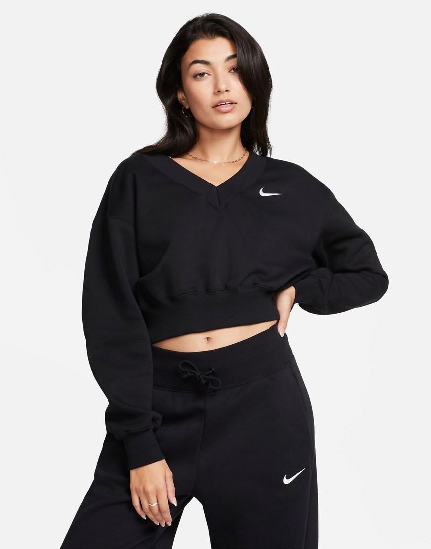 Women's Nike Sportswear Phoenix Fleece Cropped V-Neck Top Product Image