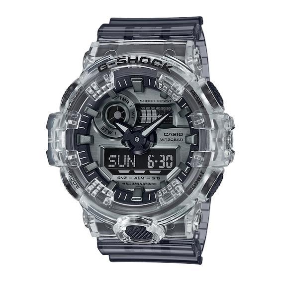 Men's Casio G-Shock Classic Clear Resin Strap Watch with Grey Dial (Model: Ga700Sk-1A) Product Image