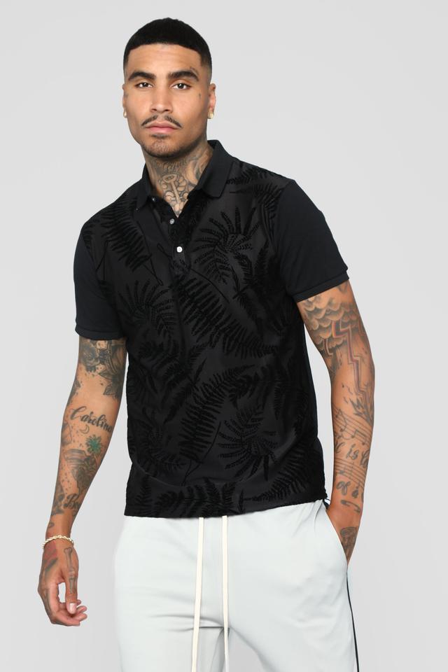 Breezy Short Sleeve Polo - Black Product Image