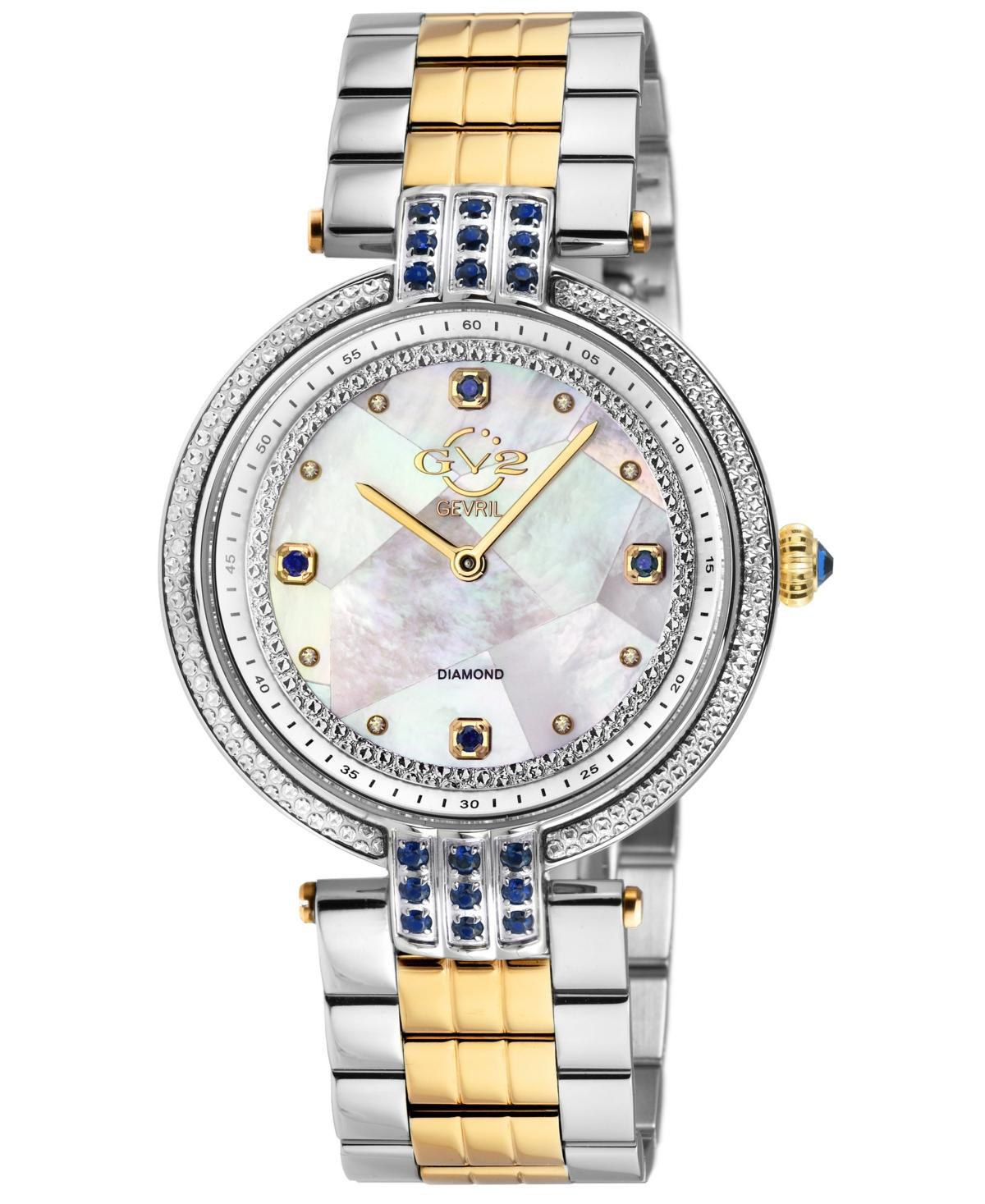 GV2 by Gevril Womens Matera Swiss Quartz Two-Tone Stainless Steel Watch 35mm Product Image