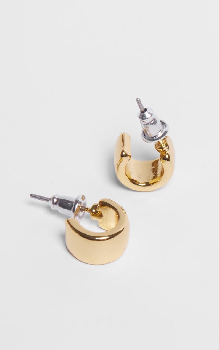 Gold Plated Chunky Hoop Earrings Product Image