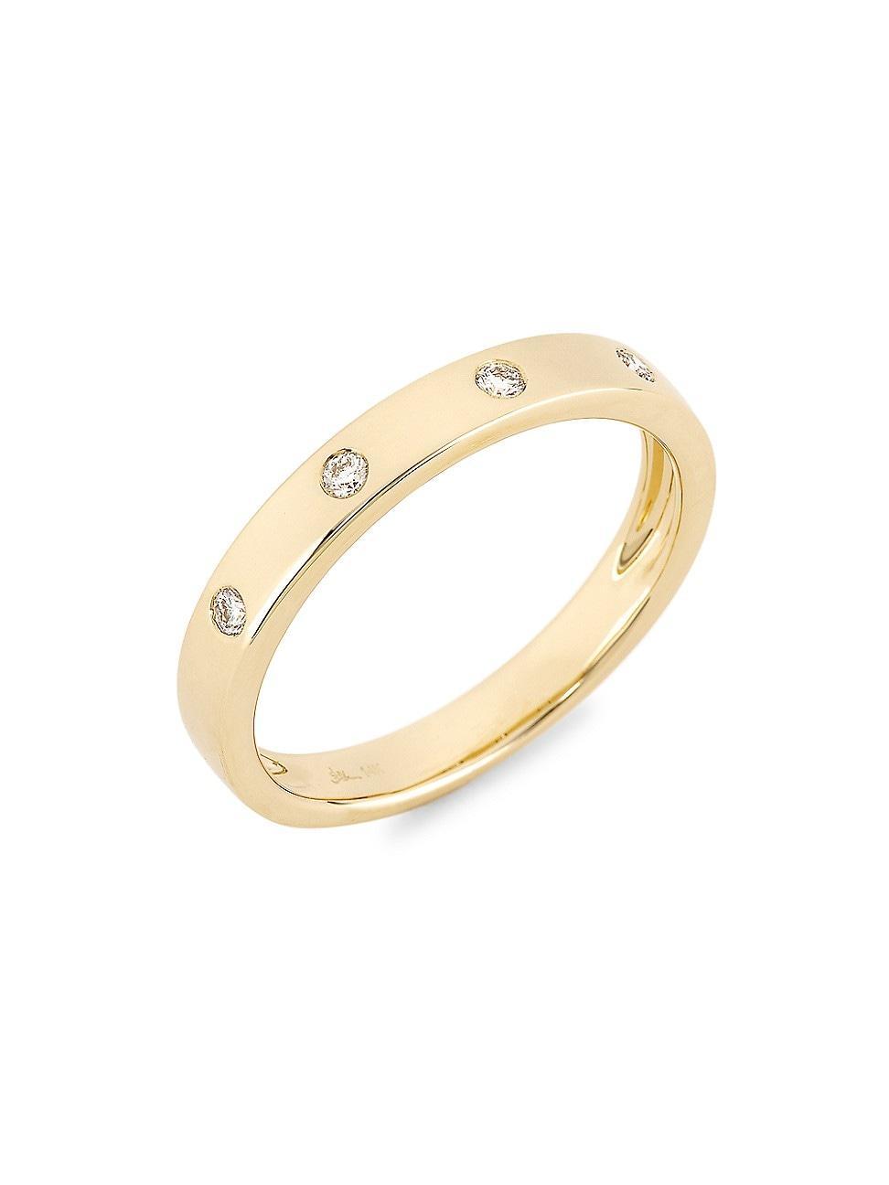 Womens 14K Yellow Gold & 0.07 TCW Diamond Band Product Image