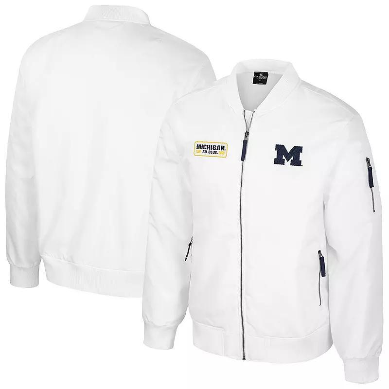 Mens Colosseum Michigan Wolverines Rabbit Full-Zip Bomber Jacket Product Image