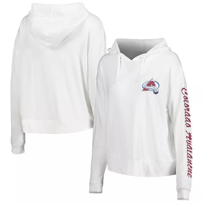 Womens Concepts Sport Cream Colorado Avalanche Accord Hacci Long Sleeve Hoodie T-shirt Product Image