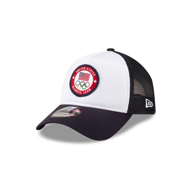 Team USA Olympics 9FORTY A-Frame Trucker Hat Male Product Image