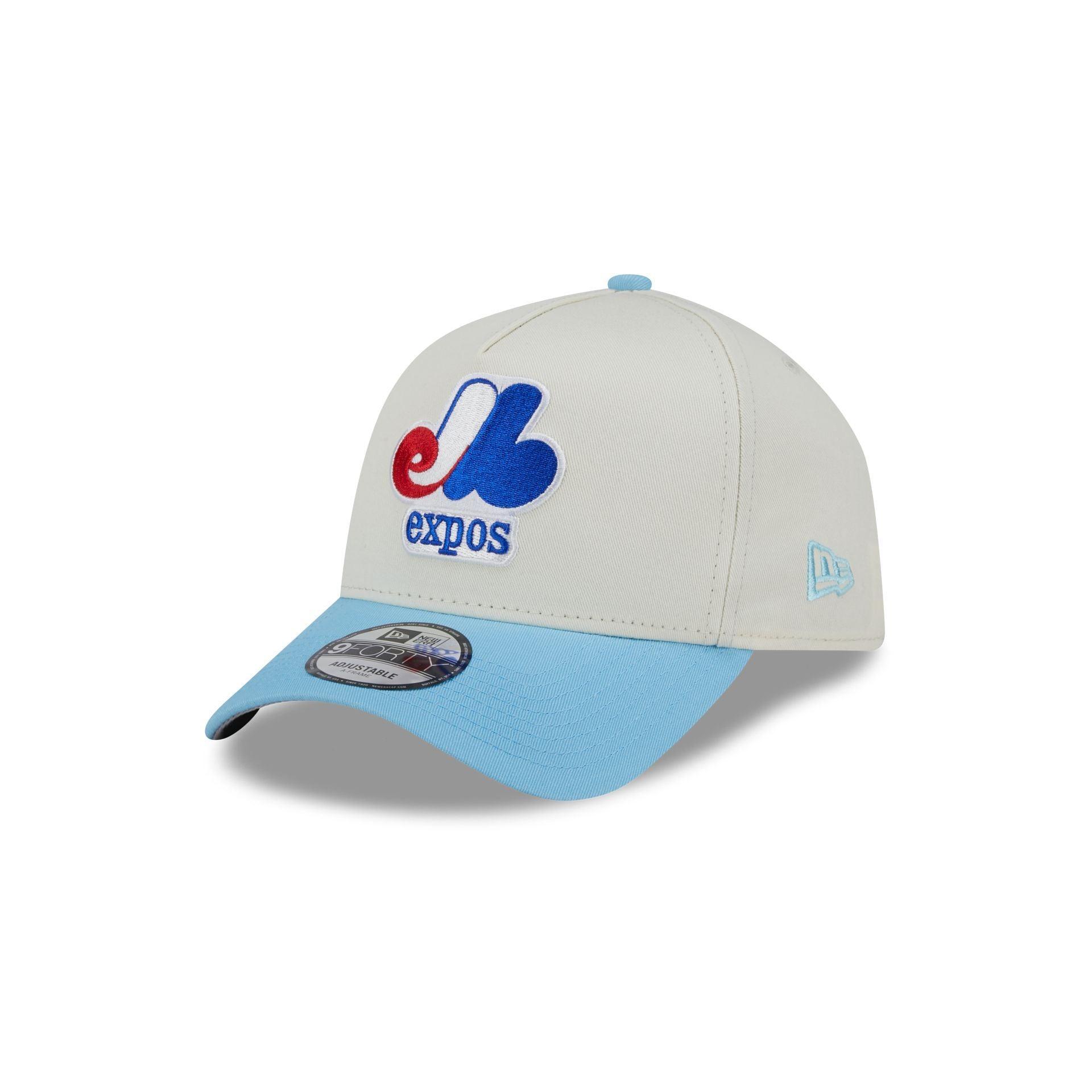 Montreal Expos Chrome White 9FORTY A-Frame Snapback Hat Male Product Image