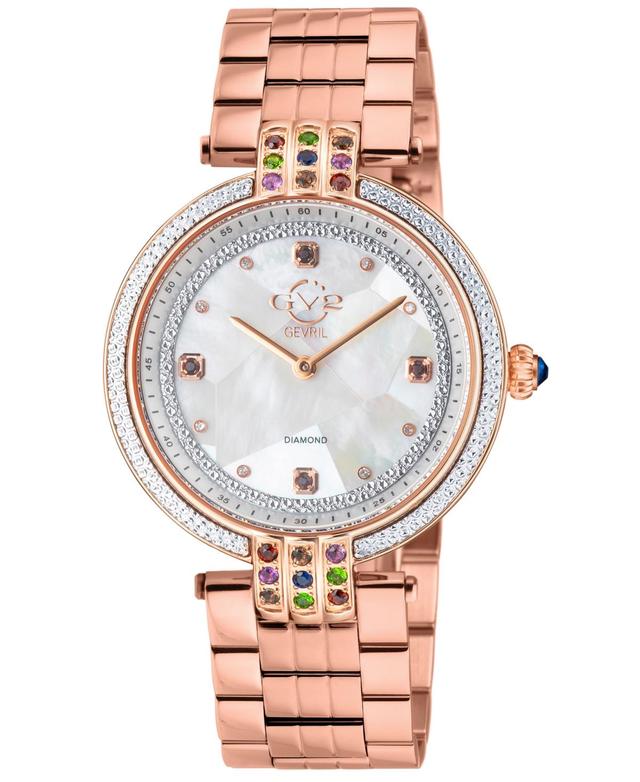 GV2 by Gevril Womens Matera Swiss Quartz Rose Stainless Steel Watch 35mm Product Image