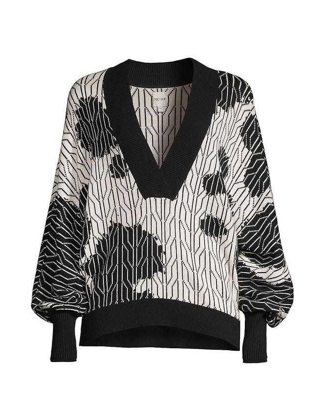 NIC+ZOE Plus Size Deep Dive Dusk Sweater Multi) Women's Sweater Product Image