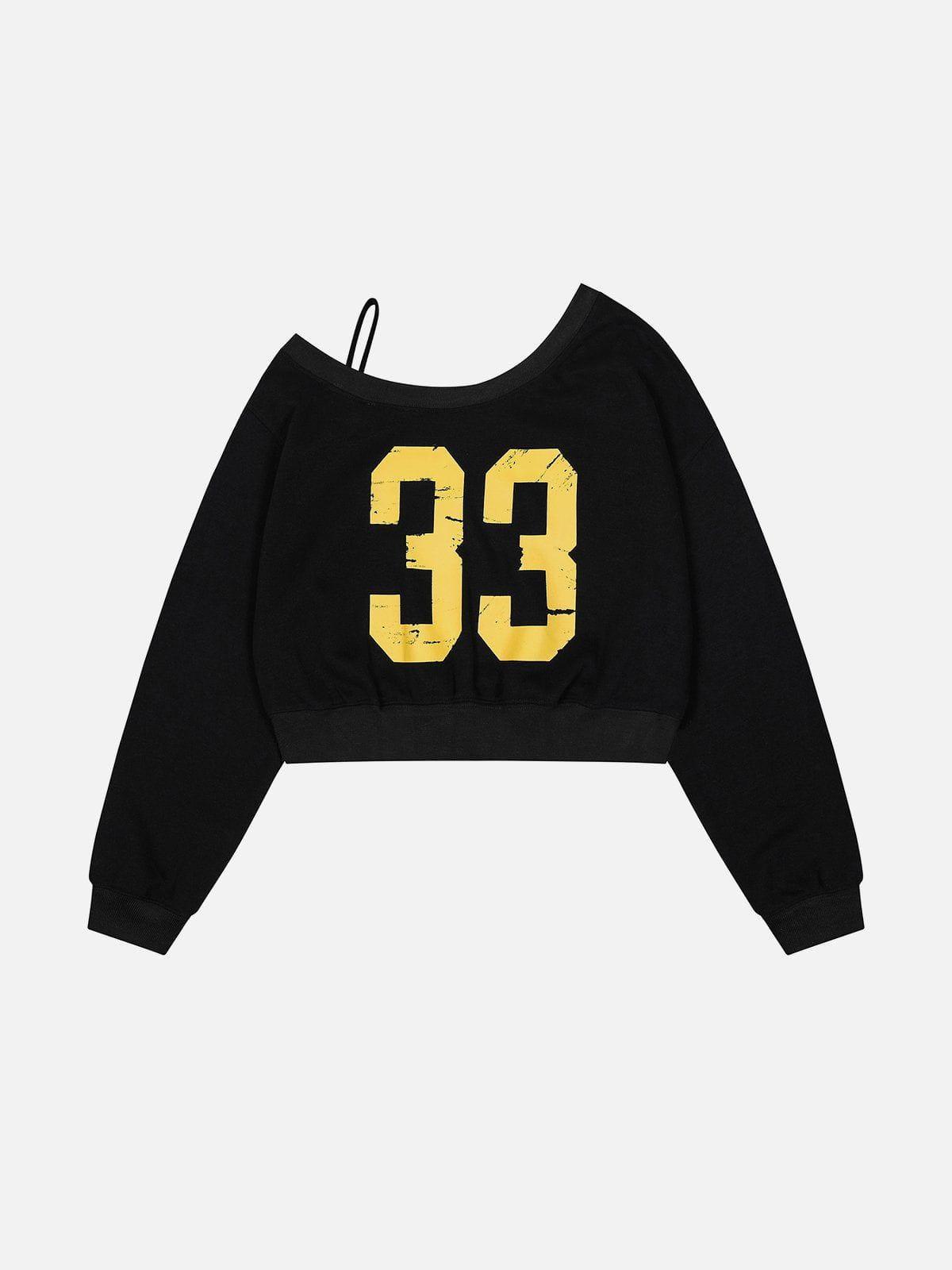 Aelfric Eden Number Print Cropped Sweatshirt Female Product Image