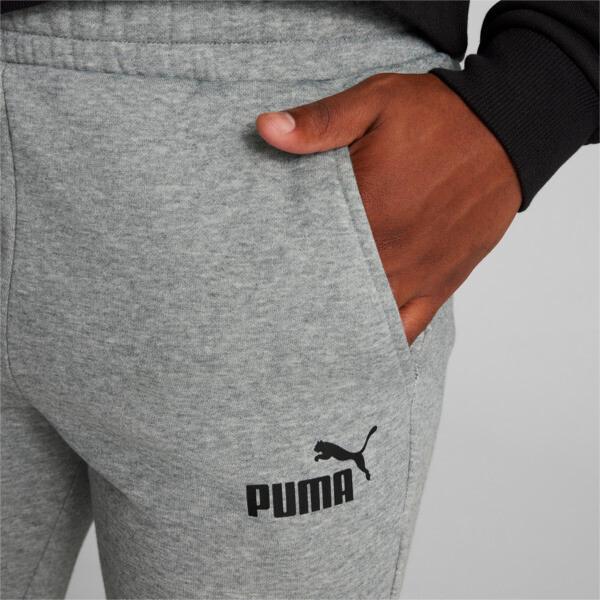 PUMA Essentials Logo Men's Pants in Medium Grey Heather Product Image