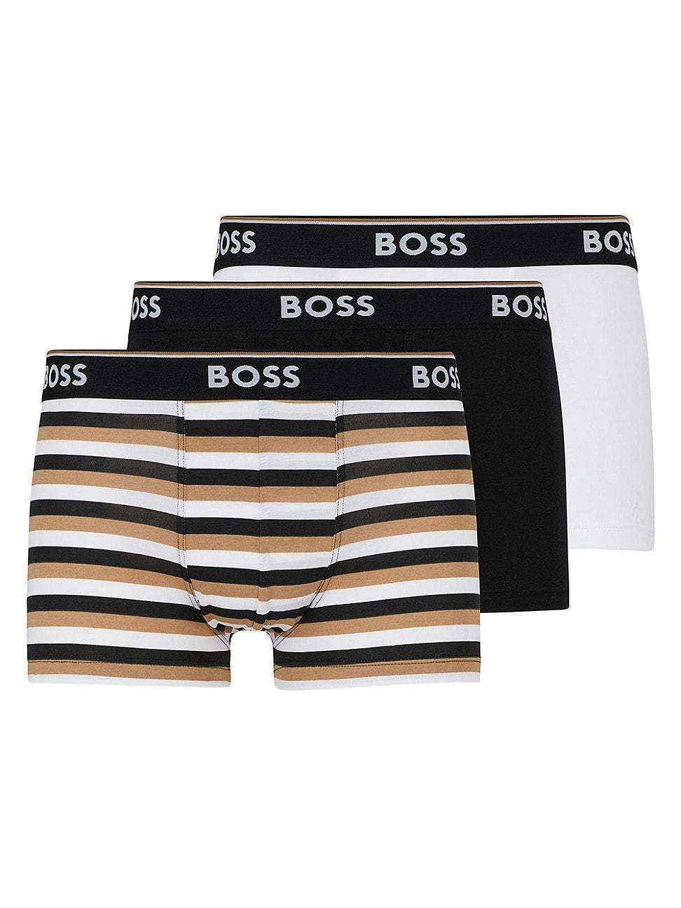 Mens Three-Pack of Stretch-Cotton Trunks Product Image