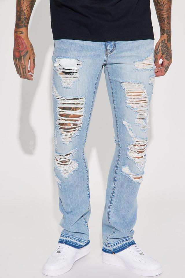 Innovative Stacked Skinny Flare Jeans - Medium Wash Product Image