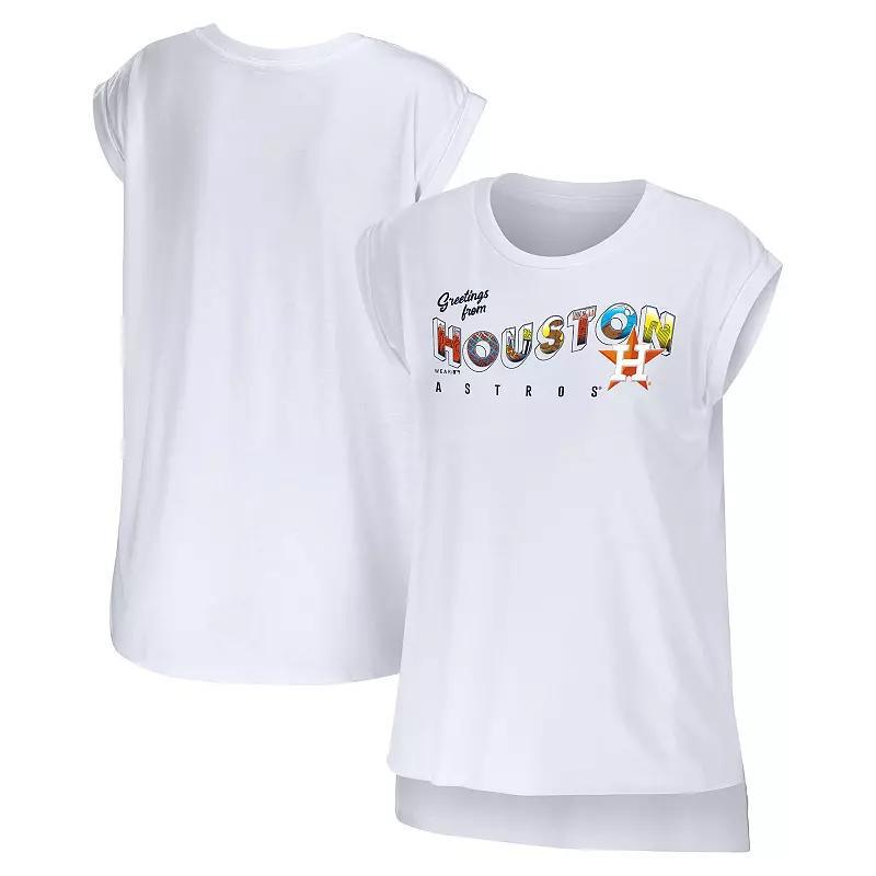 Womens WEAR by Erin Andrews Houston Astros Greetings From T-Shirt Product Image