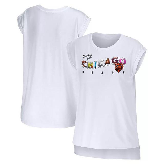 Womens WEAR by Erin Andrews Chicago Bears Greetings From Muscle T-Shirt Product Image