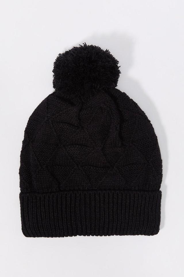 Diamond Knit Beanie Female Product Image