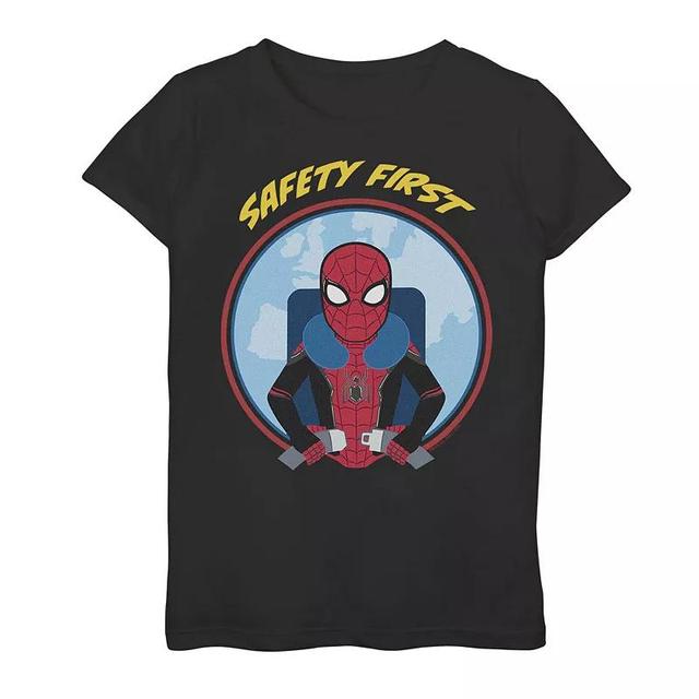 Girls 7-16 Marvel Spider-Man Far From Home Safety First Graphic Tee, Girls Product Image