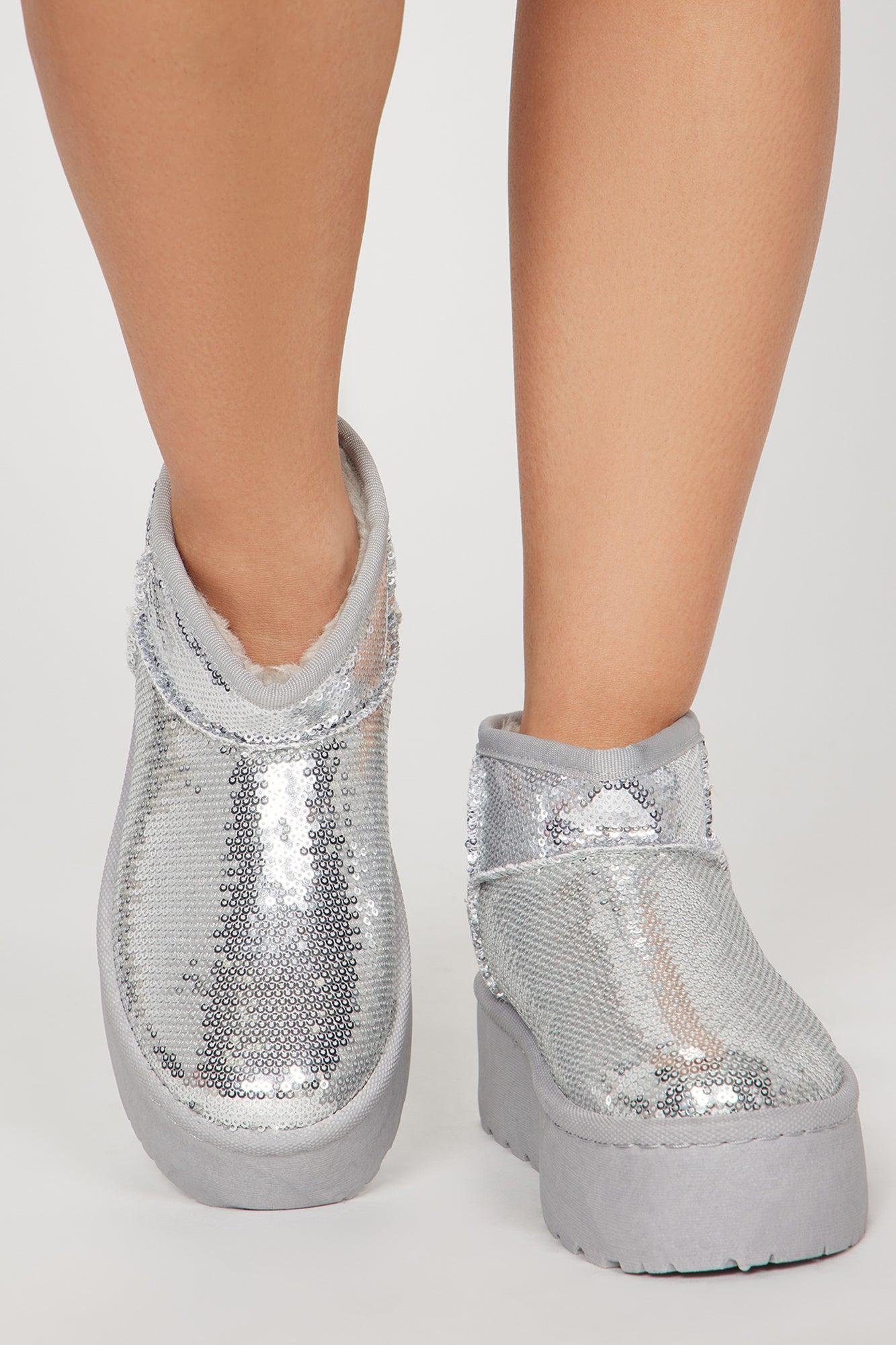 Eliza Sequin Booties - Silver product image