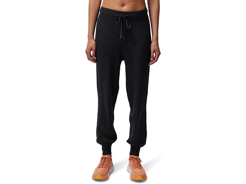 Spiritual Gangster Luxe Essential Rib Joggers (Charcoal Heather) Women's Clothing product image