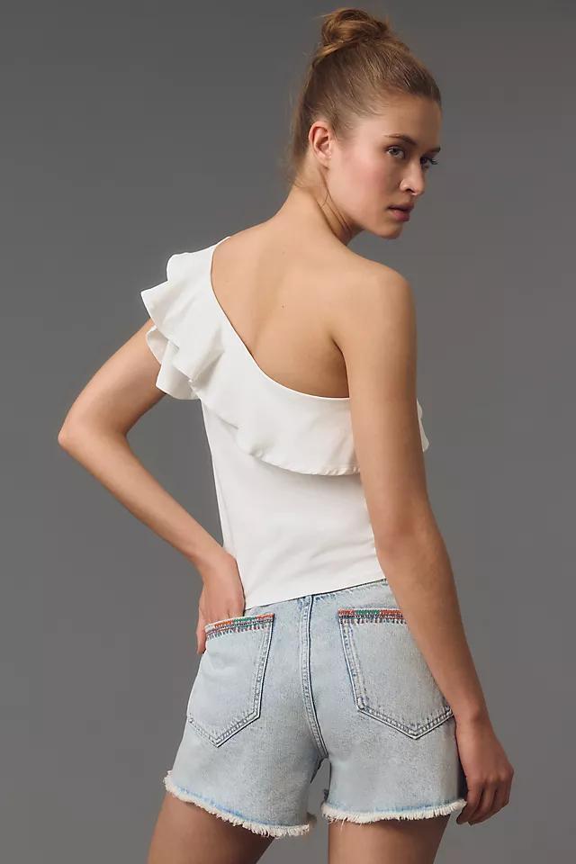 Maeve One-Shoulder Ruffled Top Product Image