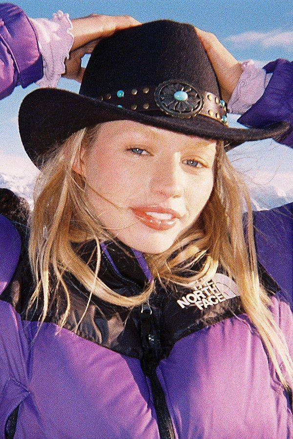 Turquoise Trim Felt Rancher Hat Womens at Urban Outfitters product image