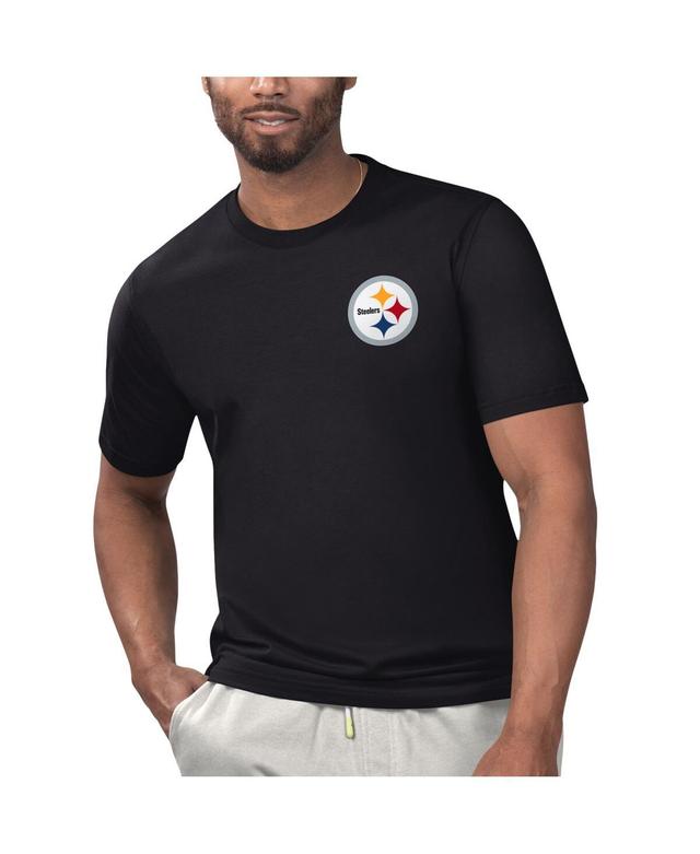 Mens Margaritaville Black Pittsburgh Steelers Licensed to Chill T-shirt Product Image